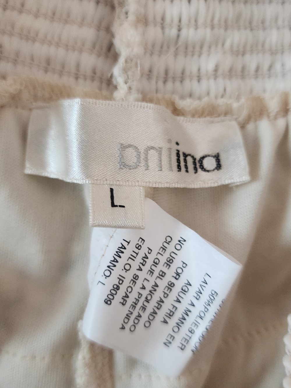 Ina Cream Crochet Lace Boho Cottage Layered Micro Shorts, Womens Sz L - Picture 3 of 6